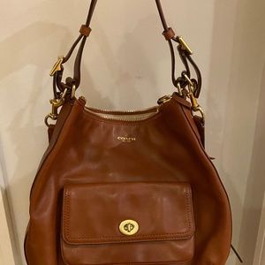 Leather Coach Hobo with Crossbody Strap